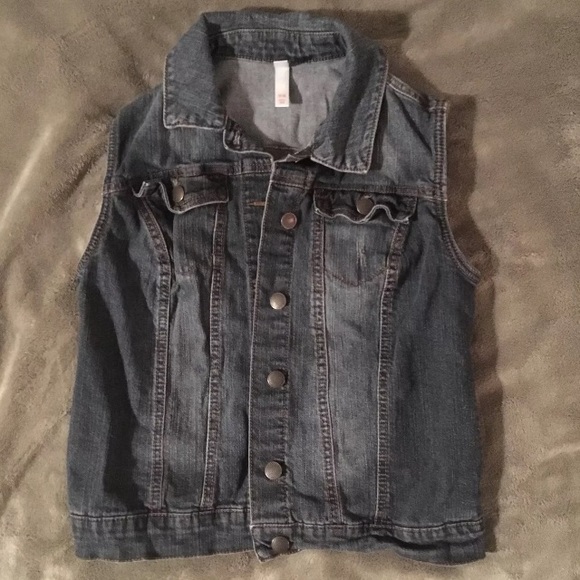 Dark Denim Vest Jacket - Picture 1 of 4